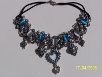 Chocker aqua crystal